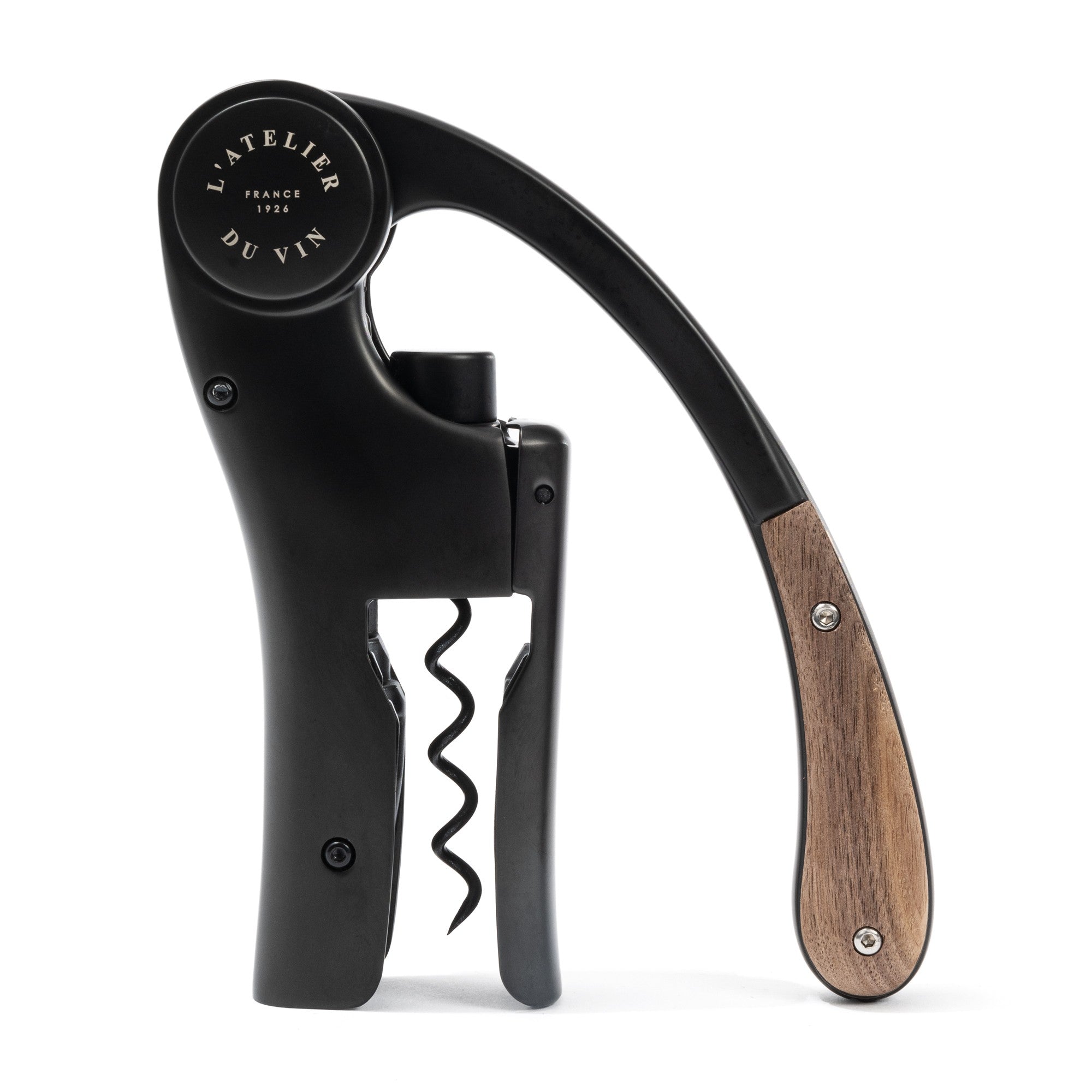 L'ATELIER DU VIN Oeno Motion Wood & Black Metal Opener