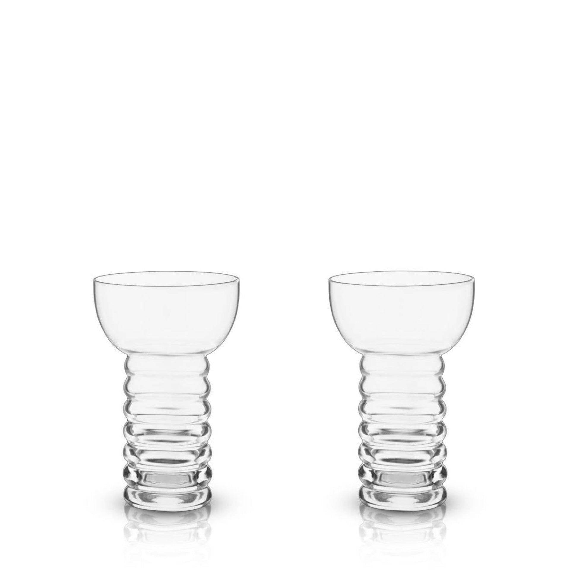 Viski Pacific Crystal Pearl Diver Glasses Set of 2