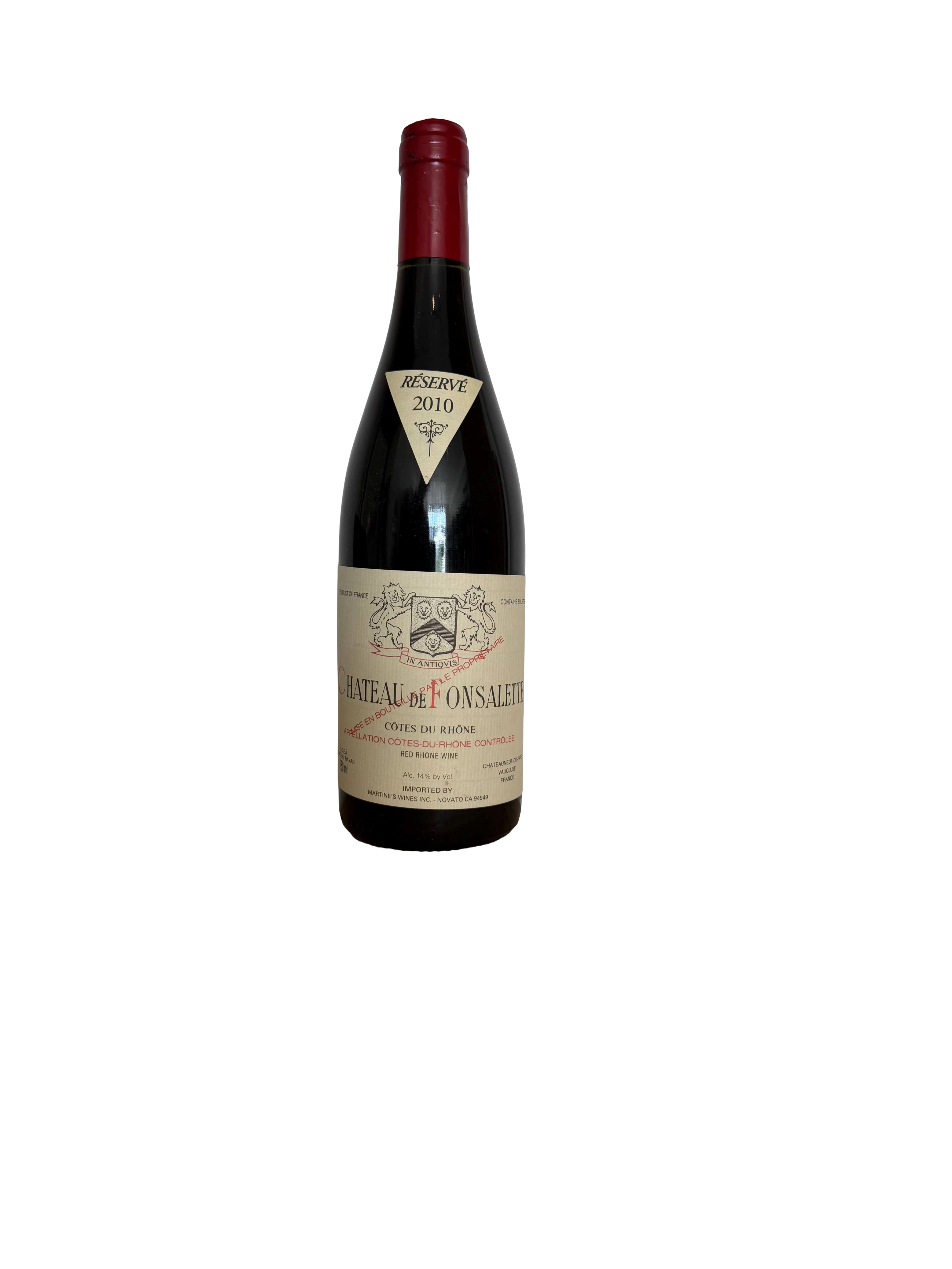 Chateau de Fonsalette Cotes du Rhone Reserve 2010 750ml